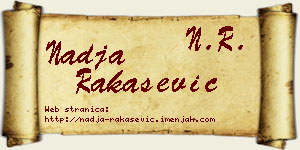 Nadja Rakašević vizit kartica